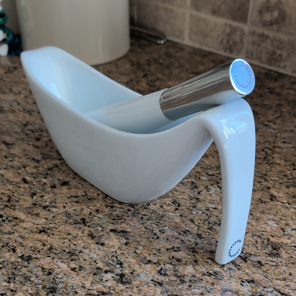 Curtis Stone Modern White Mortar And Pestle EUC